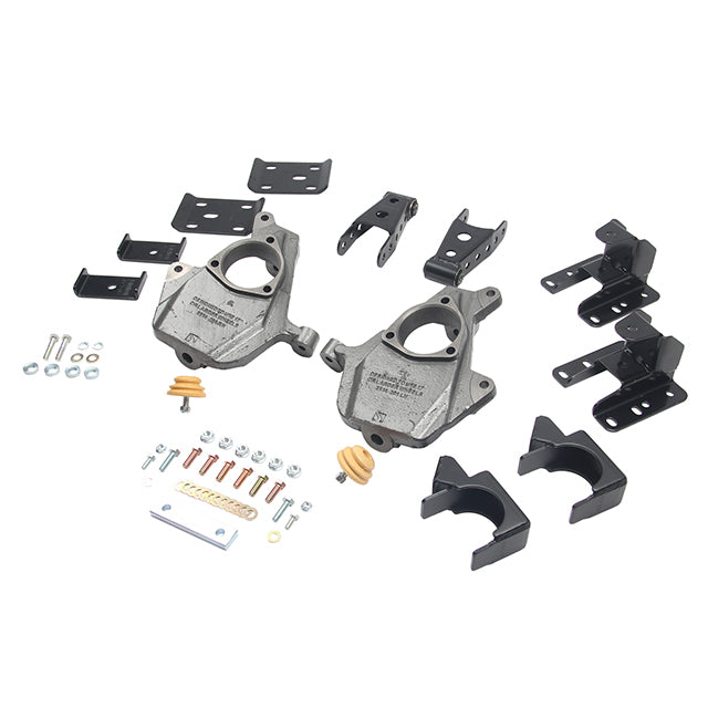 BELLTECH 1011 LOWERING KITS  Front And Rear Complete Kit W/O Shocks 2016.5-2018 Chevrolet Silverado/Sierra (All Cabs) 2wd 2 In. F/4 In. R Drop W/O Shocks