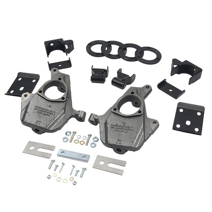 BELLTECH 1016 LOWERING KITS  Front And Rear Complete Kit W/O Shocks 2016.5-2018 Chevrolet Silverado/Sierra (EST/CREW) 2WD 3-4F/7R