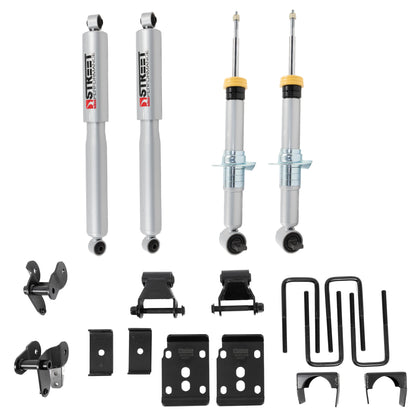 BELLTECH 1050SP LOWERING KIT Front And Rear Complete Kit W/ Street Performance Struts/Shocks 2021+ Ford F-150 2WD -1in. To -3.5in. F / -4.5in. R