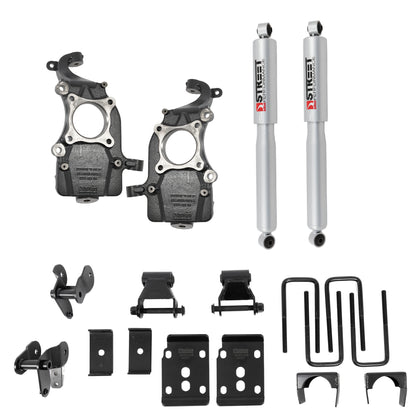 BELLTECH 1052SP LOWERING KIT FRONT AND REAR COMPLETE KIT W/ STREET PERFORMANCE SHOCKS 2021+ Ford F-150 2WD -2in. F/ -4.5in. R