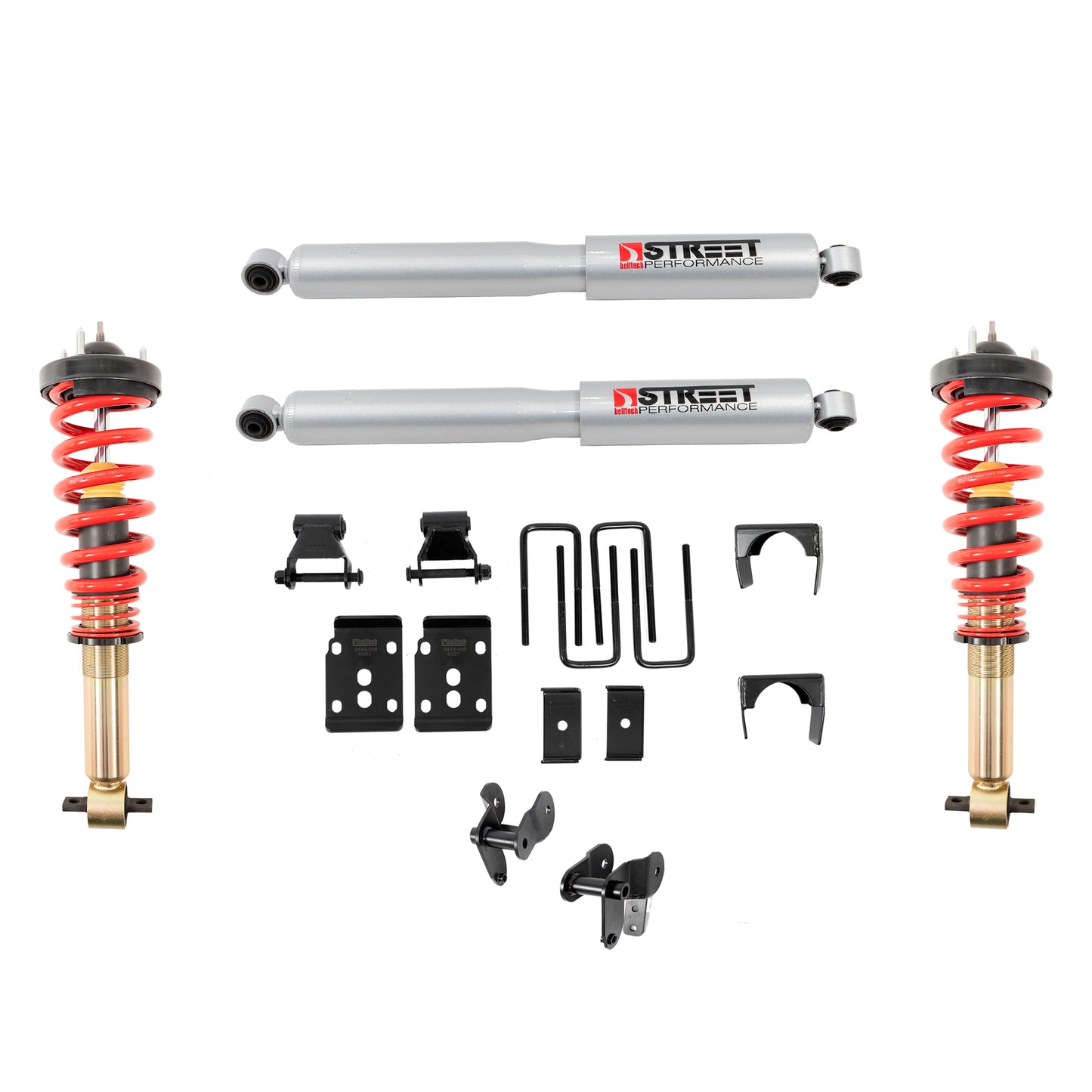 BELLTECH 1054SPC PERF COILOVER KIT Complete Kit Inc. Height Adjustable Front Coilovers 2021+ Ford F-150 4WD -1in. To -3.5in.F / -5.5in.R