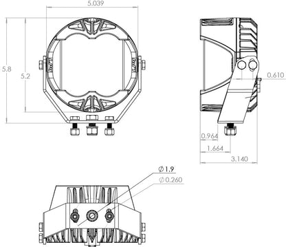 LP4 Pro LED Auxiliary Light Pod Pair