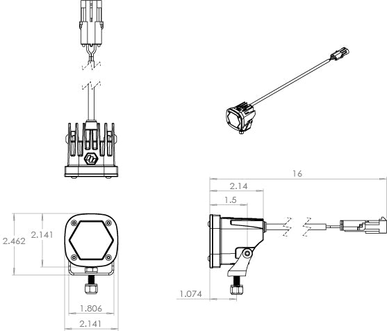 S1 White LED Auxiliary Light Pod