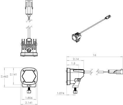 S1 White Laser Auxiliary Light Pod