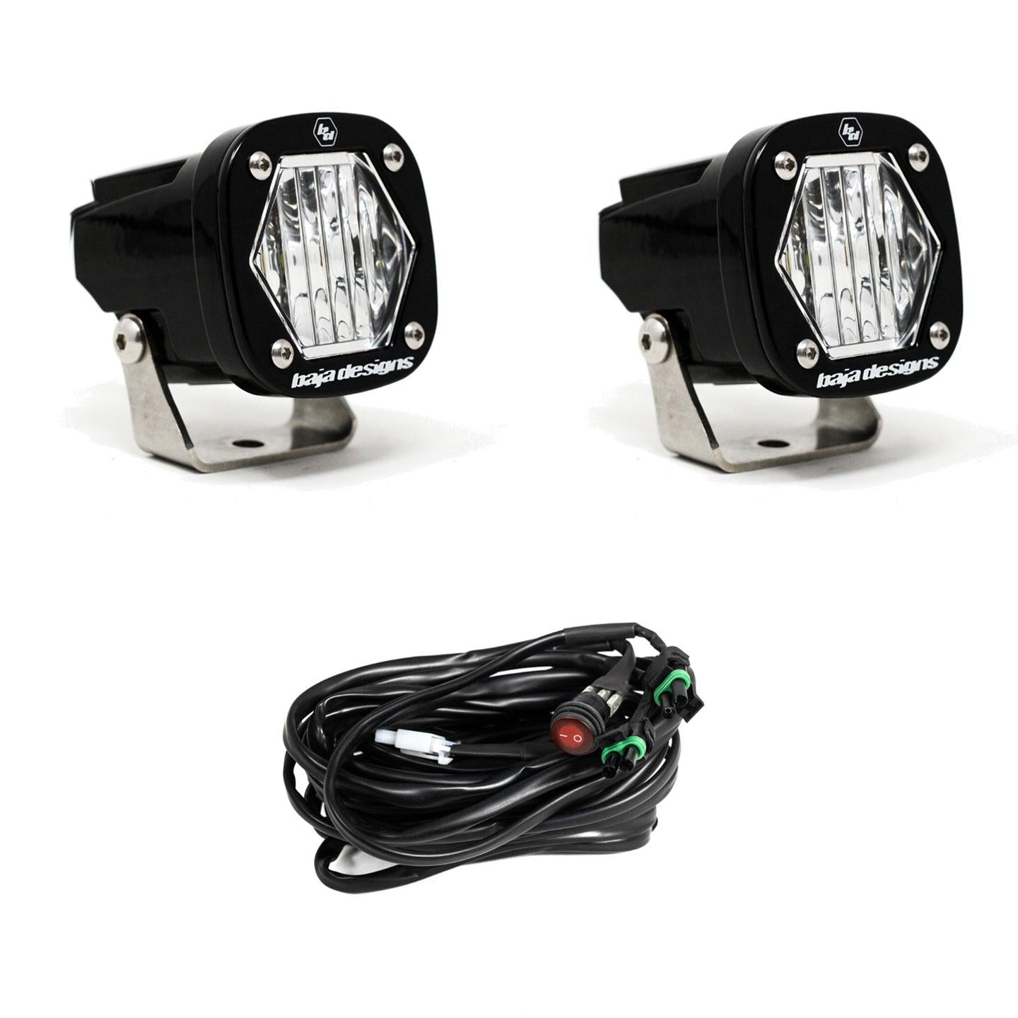 S1 Black LED Auxiliary Light Pod Pair