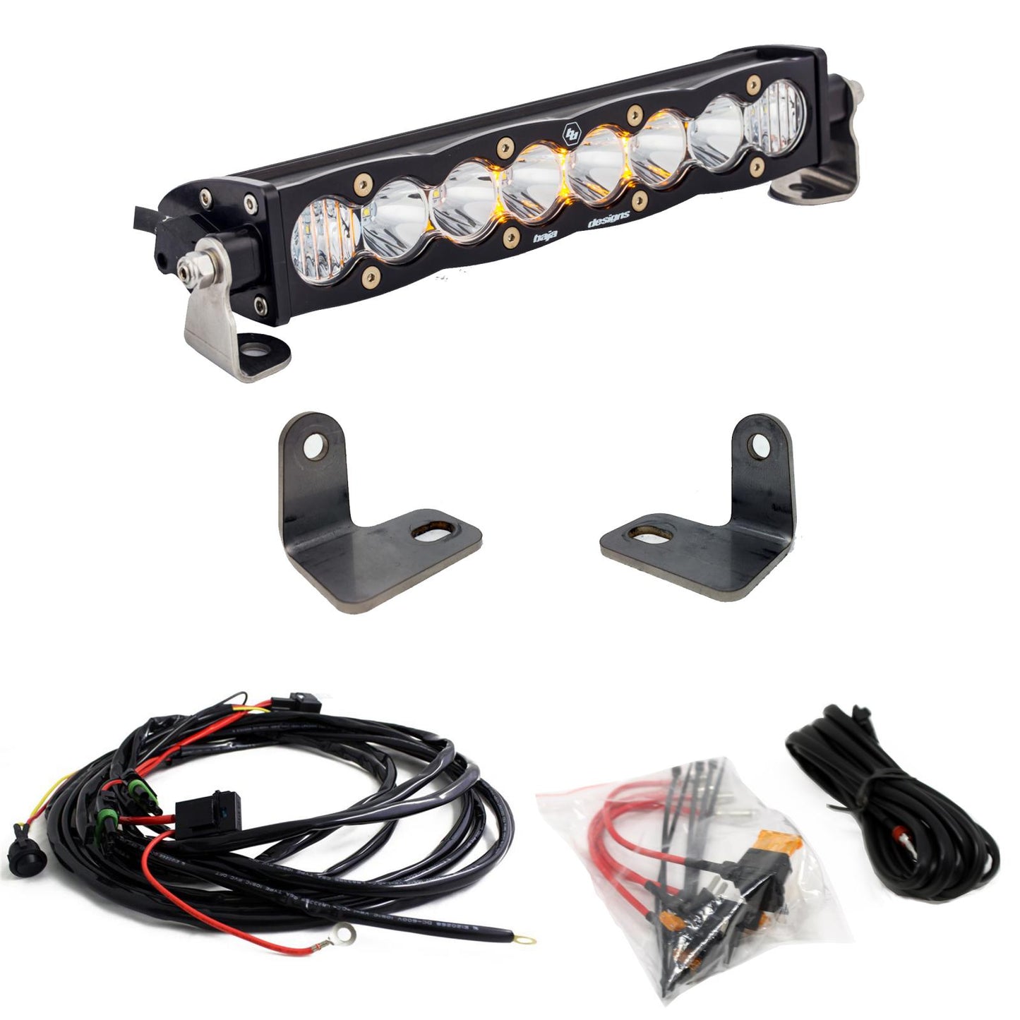 S8 10 Inch Hood Mount Light Bar Kit