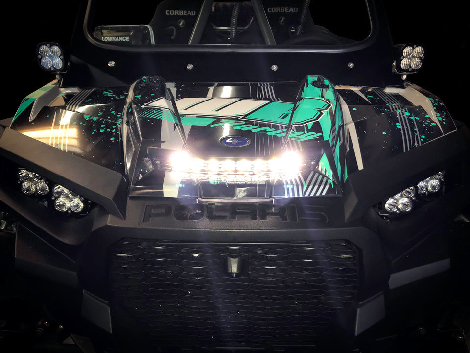 S8 10 Inch Hood Mount Light Bar Kit