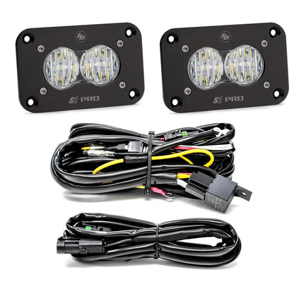 S2 Pro Black Flush Mount LED Auxiliary Light Pod