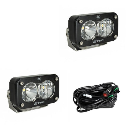 S2 Pro Black LED Auxiliary Light Pod Pair