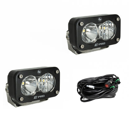S2 Pro Black LED Auxiliary Light Pod Pair