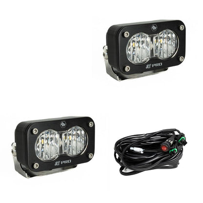 S2 Pro Black LED Auxiliary Light Pod Pair