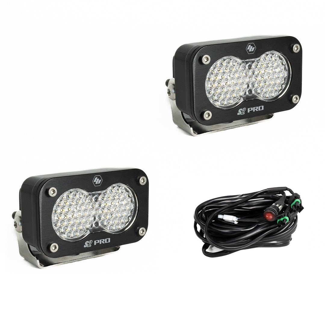 S2 Pro Black LED Auxiliary Light Pod Pair