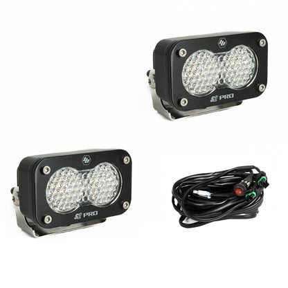 S2 Pro Black LED Auxiliary Light Pod Pair