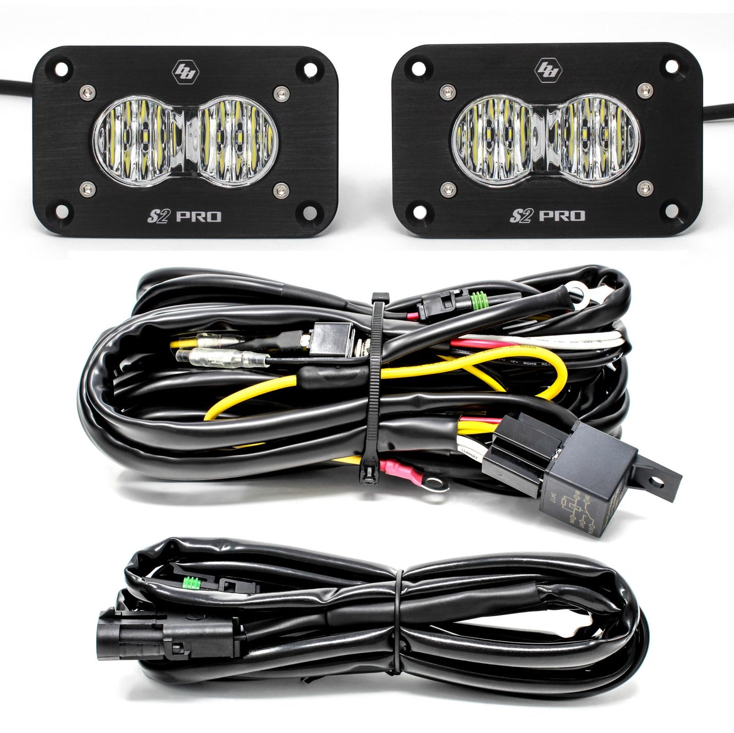 S2 Pro Black Flush Mount LED Light Pod Reverse Kit