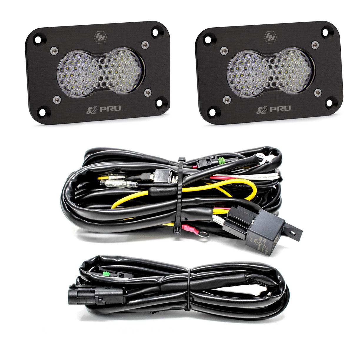 S2 Pro Black Flush Mount LED Light Pod Reverse Kit