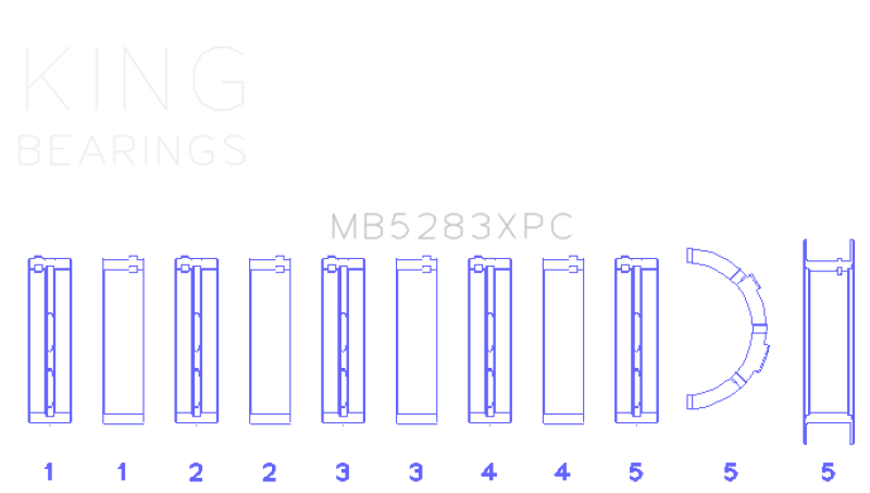 King XP-Series Coated Main Bearings MB5283XPC