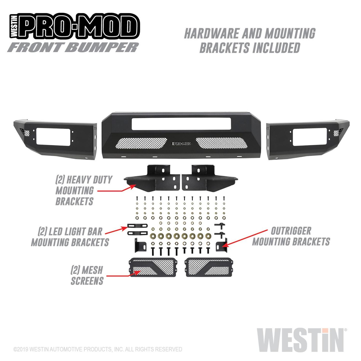 Westin Pro-Mod Front Bumpers 58-41055