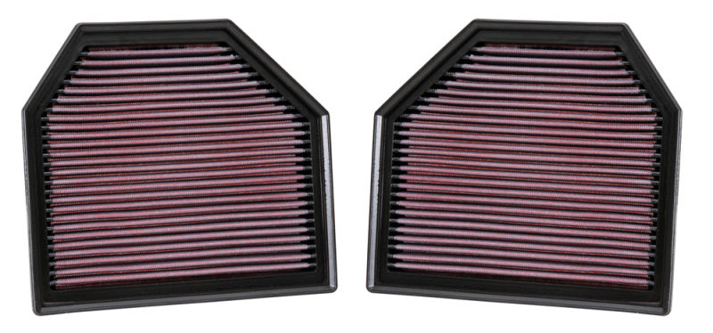 K&N Replacement Air Filter for 11-14 BMW M5/M6 4.4L V8 / 2015 M4/M3 3.0L I6  (2 per box) 33-2488