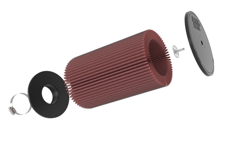 K&N Universal Round Clamp-On Air Filter 3-1/2in FLG  8in B, 7in T W/STUD, 12-1/2in H RU-5165