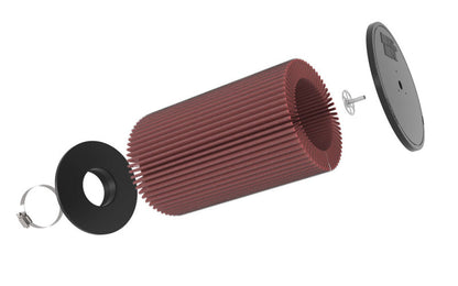 K&N Universal Round Clamp-On Air Filter 3-1/2in FLG  8in B, 7in T W/STUD, 12-1/2in H RU-5165