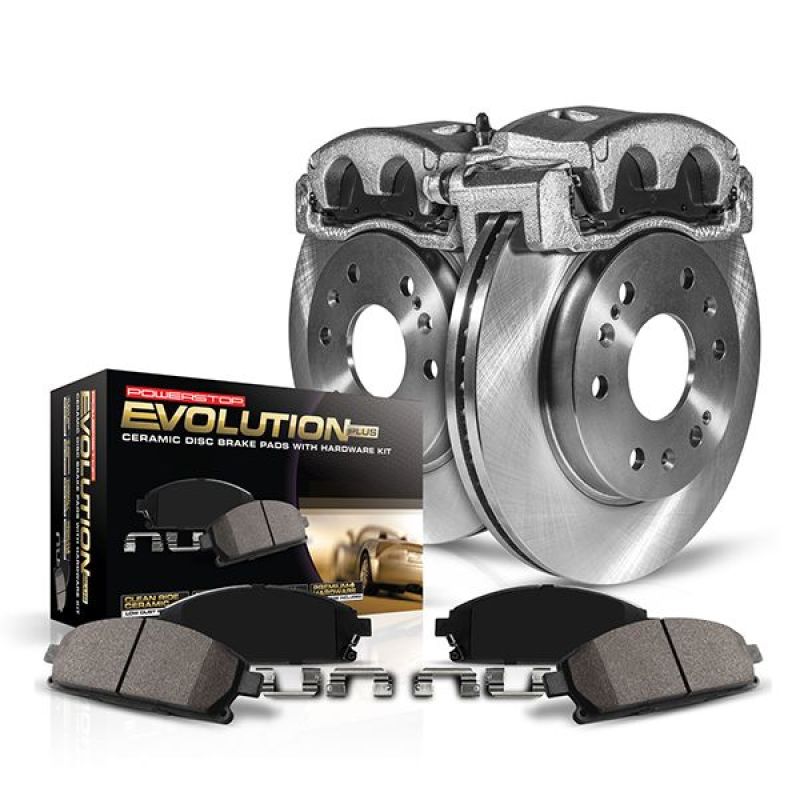 Power Stop Z17 Evolution Plus Stock Replacement Brake Kits with Calipers KCOE8871