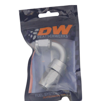 DeatschWerks 8AN Female Swivel 120-Degree Hose End CPE - Anodized Titanium 6-02-0823