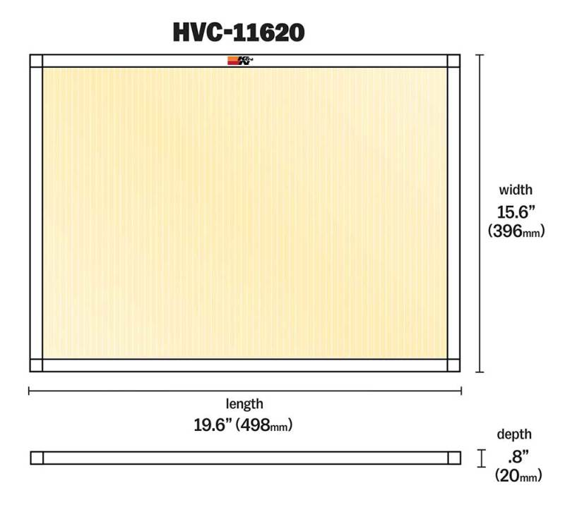 K&N HVAC Filter - 16 x 20 x 1 HVC-11620