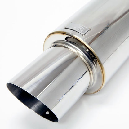 BLOX Racing 60.5mm Street Muffler - Angled Tip BXEX-00100