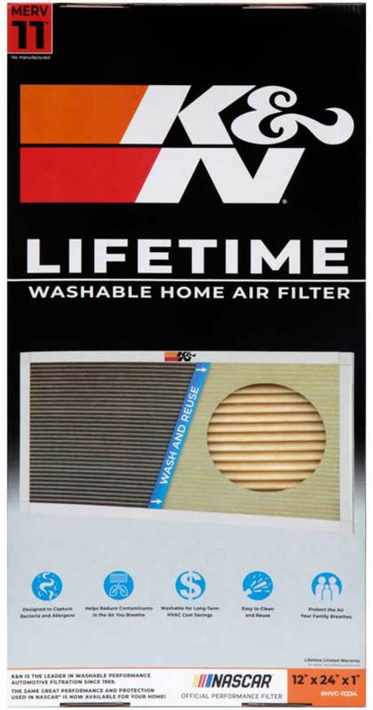 K&N HVAC Filter - 12 x 24 x 1 HVC-11224