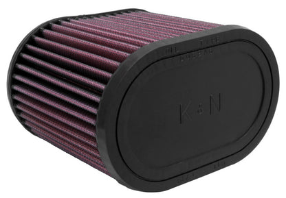 K&N Universal Oval Clamp-On Air Filter 2-3/4in Flange 6-1/4in Length 4in Width 5in Height RU-1500