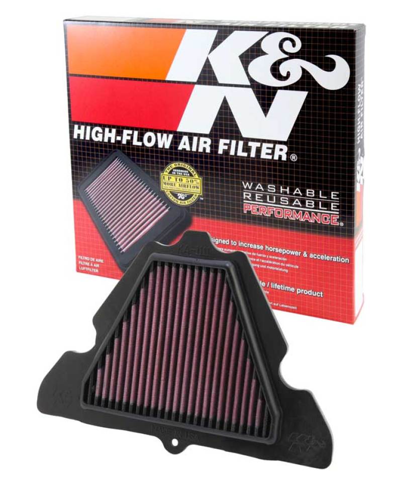 K&N 11-13 Kawasaki Z1000 1000/ ZX1000 Ninja / 11-12 Z1000 SX / 12 Versys 1000 Replacement Air Filter KA-1111