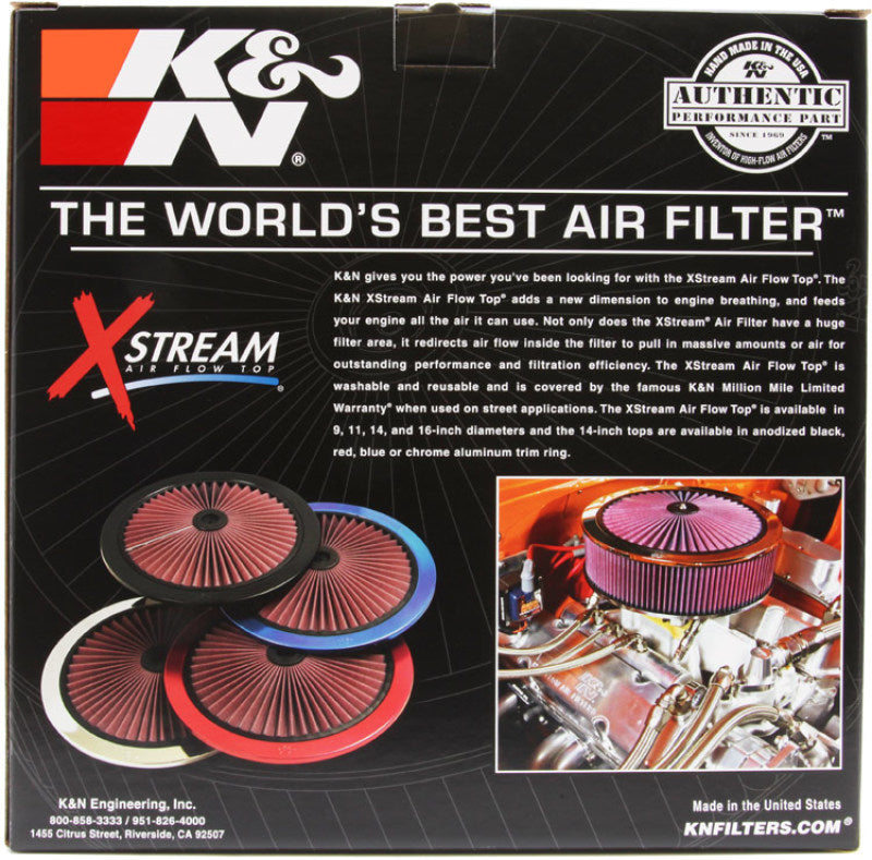 K&N X-Stream Top Filter X-Stream 14in OD - Red 66-1401XR