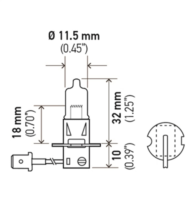 Hella Bulb H3 12V 55W Pk22S T325 Heavy Duty H3HD