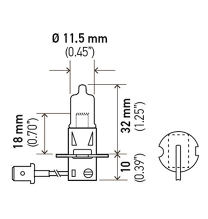 Hella Bulb H3 12V 55W Pk22S T325 Heavy Duty H3HD