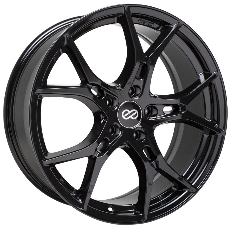 Enkei Vulcan 18X8.0 45mm Offset 5x114.3 Bolt 72.6mm Bore Gloss Black Wheel 517-880-6545BK