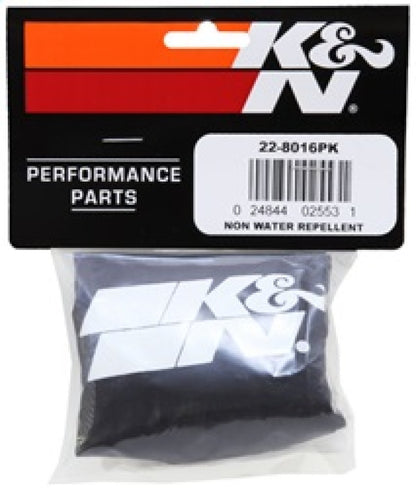 K&N Universal Precharger Round Straight Air Filter Wrap Black 22-8016PK