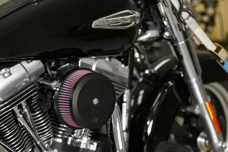 K&N 99+ Harley Davidson Street Metal Intake System - Hammer Black RK-3933B