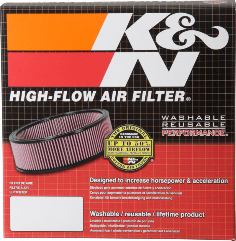 K&N 2-5/8in Flange 7in Diameter 3in Height Round Air Filter Assembly w/ Vent 60-1030