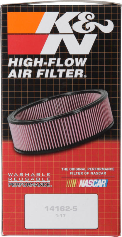 K&N Custom Oval Race Filter 5-1/8in FLG / 9in OD x 3-3/8in HW/VENT 60-1110