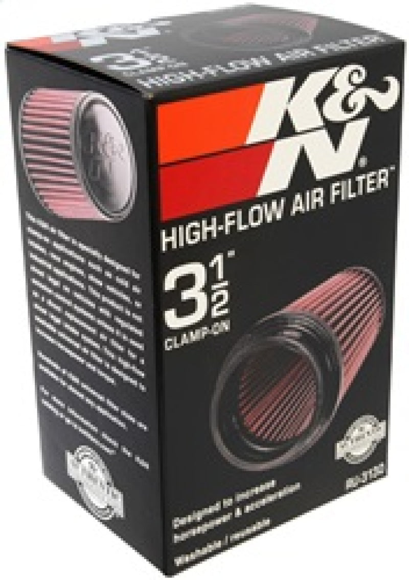 K&N Filter Universal Rubber Filter 3 1/2 inch Flange 4 5/8 inch Base 3 1/2 inch Top 7 inch Height RU-3130