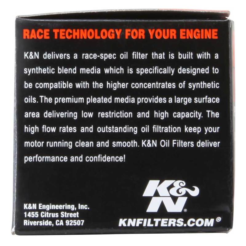 K&N Suzuki / Arctic Cat / Kawasaki / Yamaha 1.75in OD x 2.125in H Oil Filter KN-132