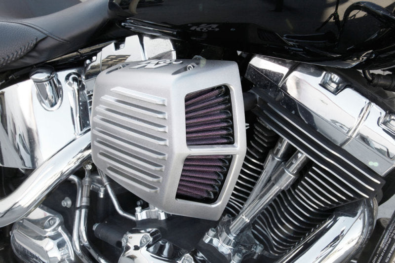 K&N Street Metal Intake System 01-16 Harley Davidson Shaker Silver H/D Softail/Dyna Fl RK-3950S