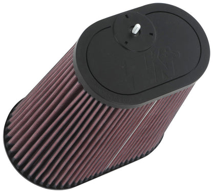 K&N Universal Clamp-On Air Filter 3-1/8in Dual FLG  8-7/8in X 5-3/16 B 6-1/4in X 4IN T, 9inH W/STUD RU-1012