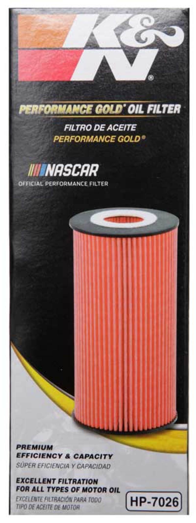 K&N Performance Oil Filter for 14-17 Dodge Durango 3.6L / 14-17 Jeep Grand Cherokee 3.6L HP-7026