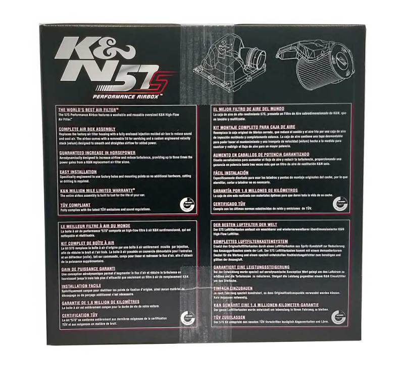 K&N Performance Intake Kit  07-10 Fiat Grand Punto /10-12 Punto Evo/12-13 Punto / 08-13 Alpha Mito 57S-3300