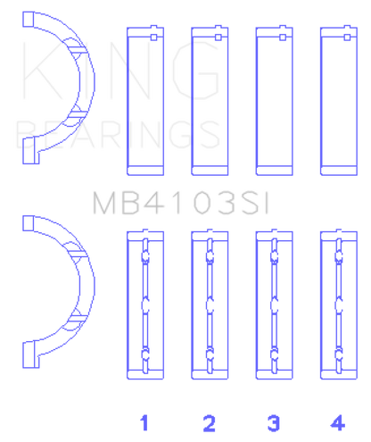 King SI-Series Main Bearings MB4103SI026