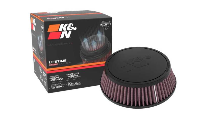 K&N Universal Rubber Filter 0.75in FLG 4.0625in OD 2.1875in Height RU-4480