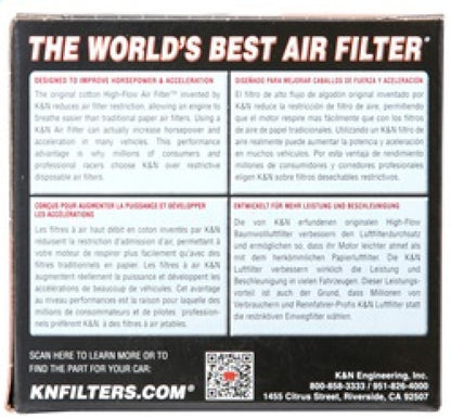 K&N Universal Chrome Filter 2.063in Flange ID x 3.5in Base OD x 2in Top OD x 4in H RC-1200