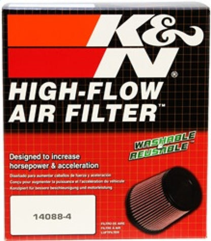 K&N Universal Clamp-On Air Filter 3in FLG / 6in B / 4-1/2in T / 6in H RU-4180