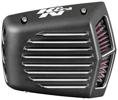 K&N Street Metal Intake System for 01-16 Harley Davidson Softail/Dyna - Shaker Black RK-3950